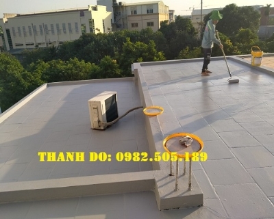Chống thấm polyuniẻthan lộ thiên trên gach- trường ĐH kinh tế kỹ thuật - lĩnh nam